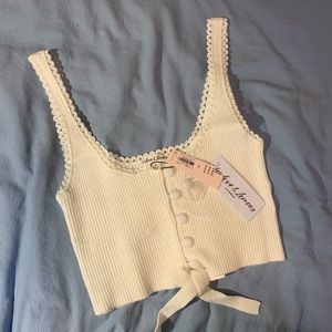 NWT Cropped Knit Tank